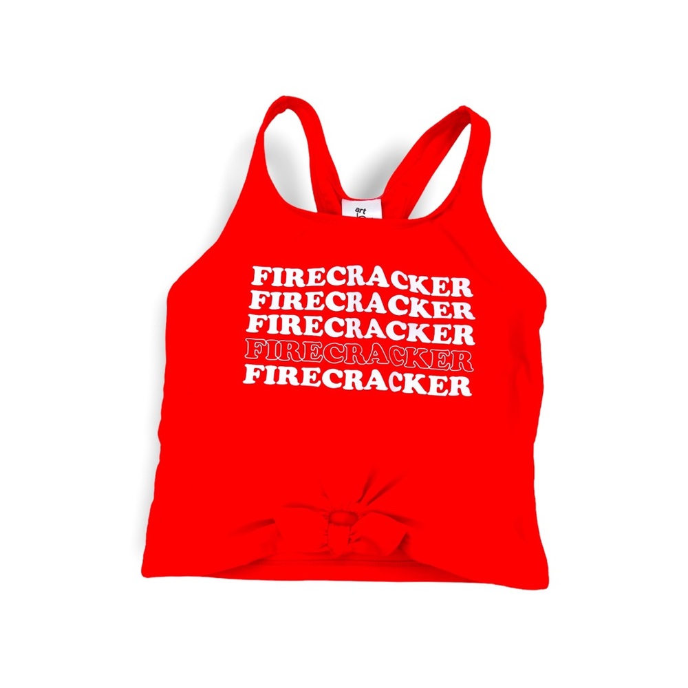 Art Class Red Firecracker Swim Top
